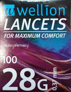 Wellion Lancets 28G (0,37mm) 100lancets - Σκαρφιστήρες για μέγιστη άνεση