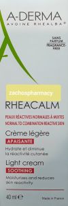 A-Derma Rheacalm Soothing cream legere 40ml - Καταπραϋντική ελαφριά κρέμα