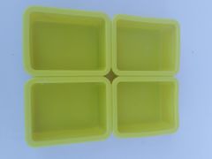 Silicone 4xParallelograms soap mold (SM225) 1piece - 4πλο παραλληλόγραμμο καλούπι σιλικόνης