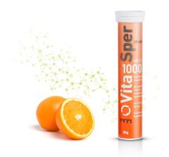Vitasper Vitamin C 1000mg 20eff.tabs - Vitamin C effervescent tablets with orange flavor
