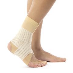 Anatomic Help Ankle Support with two Straps (1601) 1.piece - Επιστραγαλίδα από ελαστικό υλικό (power net) με ανοιχτή πτέρνα και δύο ελαστικές δέστρες