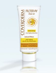 Coverderm Filteray Face Sunscreen SPF80 50ml - Αντηλιακή Κρέμα Προσώπου Υψηλής Προστασίας