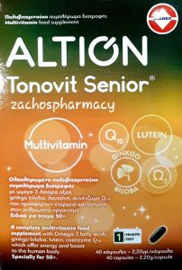 Vianex S.A Altion Tonovit Senior multivitamin for (50+) ages 40caps - Ολοκληρωμένο πολυβιταμινούχο συμπλήρωμα διατροφής