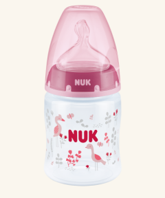 Nuk First Choice+ PP bottle 0-6m Silicone Pink 150ml 1piece - Μπιμπερό πολυπροπυλενίου (PP) 