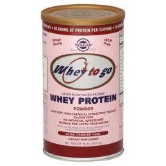 Solgar Whey to Go Protein Strawberry 454gr - Υψηλής βιολογικής αξίας πρωτεΐνη από ορό γάλακτος