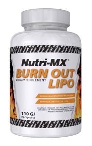 Nutri-MX Burn Out Lipo 90caps - suitable for athletes and active people that wish to control their body weight