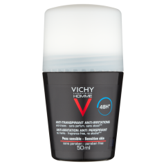 Vichy Homme Deodorant for sensitive skin 48hr 50ml - long-lasting anti-perspirant deodorant