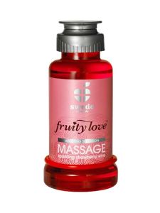 Swede Fruity Love Massage Oil Strawberry 100ml - ένα υπέροχο λάδι για μασάζ, έχει την ιδιότητα να θερμαίνεται με την επαφή
