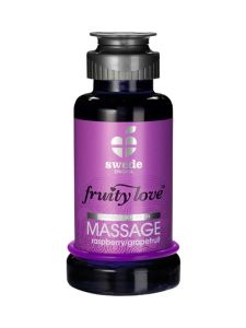 Swede Fruity Love Massage Oil Rasberry/Grap. 100ml - ένα υπέροχο λάδι για μασάζ, έχει την ιδιότητα να θερμαίνεται με την επαφή