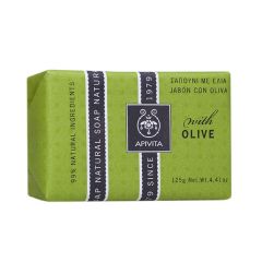 Apivita Natural soap with Olive 125gr - with Geranium & Olive