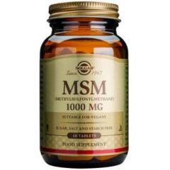 Solgar MSM 1000mg 60tbs - Provides a form of organic sulfur, with mild anti-inflammatory action