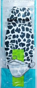 FFP3 High protection face mask White Leopard 1.piece - Mask of very high protection with drawings