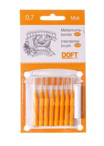 Doft Interdental brushes Midi 0,7mm 8pcs - Μεσοδόντια βουρτσάκια καθαρισμού