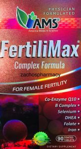 AMS Fertilimax Formula for female fertility 90tabs - Ενίσχυση Του Αποθεματικού Των Ωοθηκών (DOR)