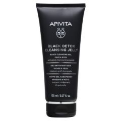 Apivita Black Detox Cleansing jelly 150ml - Μαύρο Gel Καθαρισμού – Πρόσωπο & Μάτια