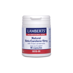 Lamberts Natural Beta carotene 15mg 90caps - Β καροτένιο συμπλήρωμα διατροφής