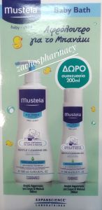 Mustela Promo Gentle cleansing gel Hair & Body 500ml+200ml - τζελ καθαρισμού με ήπιο αφρισμό, για σώμα και μαλλιά