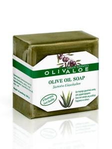 OlivAloe Olive oil with Aloe Vera soap 200gr - Σαπούνι ελαιολάδου με αλόη