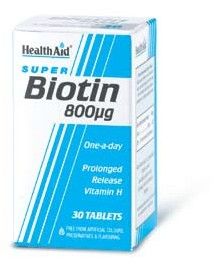 Health Aid Biotin (Vitamin H) 800µg 30con.rel.Tablets