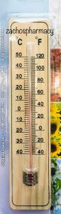 Wooden indoor/outdoor thermometer 1piece - Ξύλινο θερμόμετρο χώρου