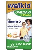 Vitabiotics Wellkid Omega 3 Chewable multivitamins 30.chw.tbs - μια μοναδική πηγή ωμέγα 3 για παιδιά
