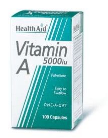 Health Aid Vitamin A (Palmitate) 100caps - Συμπλήρωμα Βιταμίνης Α (Παλμιτικής)