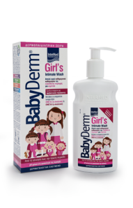 Intermed Babyderm Girl’s Intimate Wash 300ml - Υγρό καθαρισμού ευαίσθητης περιοχής κοριτσιών από 0-12 ετών
