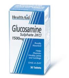 Health Aid Glucosamine Sulphate 2KCL 1500mg 30tabs - Θειϊκή Γλυκοζαμίνη με χλωριούχο κάλιο ώστε να απορροφάται ταχύτερα