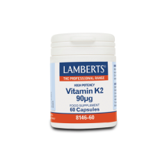 Lamberts Vitamin K2 90μg (Menaquinone MK7) 60caps - Υψηλής ισχύος βιταμίνη Κ2 (ως μενακινόνη/ΜΚ-7)