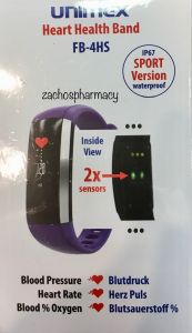 Unimex Heart Health Band FB-4HS Purple 1piece - Oximeter & wrist sphygmomanometer