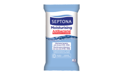 Septona Moisturizing Antibacterial wipes 15.wipes - Αντιβακτηριδιακά μαντηλάκια χεριών με ενυδατική δράση