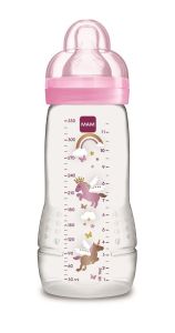 MAM Easy Active™ Baby Bottle 330ml Pink 4m+ 1piece - Το τέλειο μπιμπερό για δραστήρια μωρά