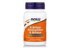 Now 8 Billion Acidophilus & Bifidus 60.veg.caps - Helps maintain a healthy intestinal microbial flora