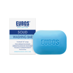 Eubos Blue Solid Washing Bar 125gr - Στερεή Πλακά Καθαρισμού Προσώπου & Σώματος