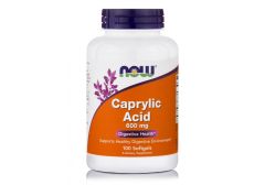 Now Caprylic acid 600mg 100.soft.gel.caps - συμβολή του στη διατήρηση ενός υγιούς πεπτικού περιβάλλοντος