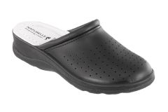 Naturelle Anatomical slippers (10 Black) 1.pair - Comfort, ελαφριά, δερμάτινα σαμπό με δερμάτινο μαλακό πάτο