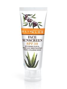 OlivAloe Face sunscreen SPF30 75ml - Αντηλιακή Kρέμα Προσώπου με φυσικά συστατικά