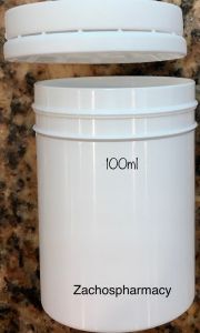 Plastic vase with screw on safety cap 100ml 1.piece - Πλαστικό βαζάκι με βιδωτό καπάκι με ασφάλεια