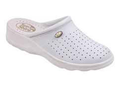 Sunshine Anatomical slippers (121) White 1.pair - Δερμάτινο γυναικείο ανατομικό σαμπώ για οικιακή και επαγγελματική χρήση