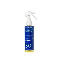 Korres Cucumber Hyaluronic splash sunscreen SPF50 150ml - Καινοτόμο διφασικό αντηλιακό με 'water' υφή για πρόσωπο και σώμα