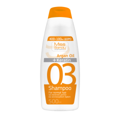 Miss Sandy Argan oil anti dandruff shampoo 500ml - Με αντιπιτυριδική δράση, Ιδανικό για κανονικά μαλλιά