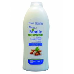 Miss Sandy Family Shampoo Bitter Almond 1000ml - Σαμπουάν καθημερινής χρήσης με πικραμύγδαλο