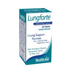 Health Aid Lungforte Breath easy 30vtabs - Καθαρισμός αναπνευστικής οδού & θωράκιση ανοσοποιητικού