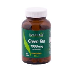 Health Aid Green Tea (Camellia Sinensis) 1000mg 60v.tabs - εκχυλίσμα τσαγιού, οργανικής καλλιέργειας 
