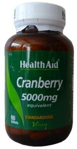 Health Aid Cranberry 5000mg for a healthy urinary system Standardised Tablets 60tabs 