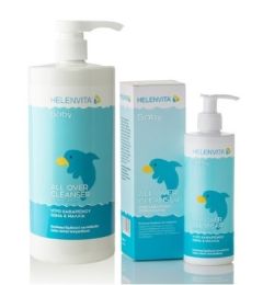 Helenvita Baby All Over Cleanser Hair & Body 300ml - Gentle shampoo and shower gel for sensitive baby skin