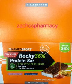 Namedsport Rocky 36% Protein bar Caramel cookie 12x50gr - Protein bar caramel cookie
