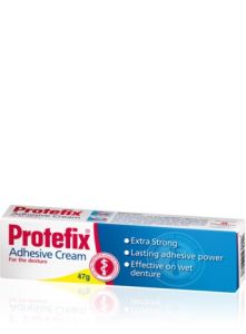 Queisser Pharma Protefix denture adhesive cream 47gr - Πολύ ισχυρό με μακράς διάρκειας αποτέλεσμα