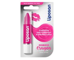 Liposan Hot Pink Crayon Lipstick 3gr - Deep hydration & intense color that lasts