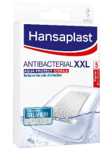 Hansaplast Antibacterial XXL Aqua Sterile patches 5pcs - Αποστειρωμένα αδιάβροχα επιθέματα με αντιμικροβιακό άργυρο